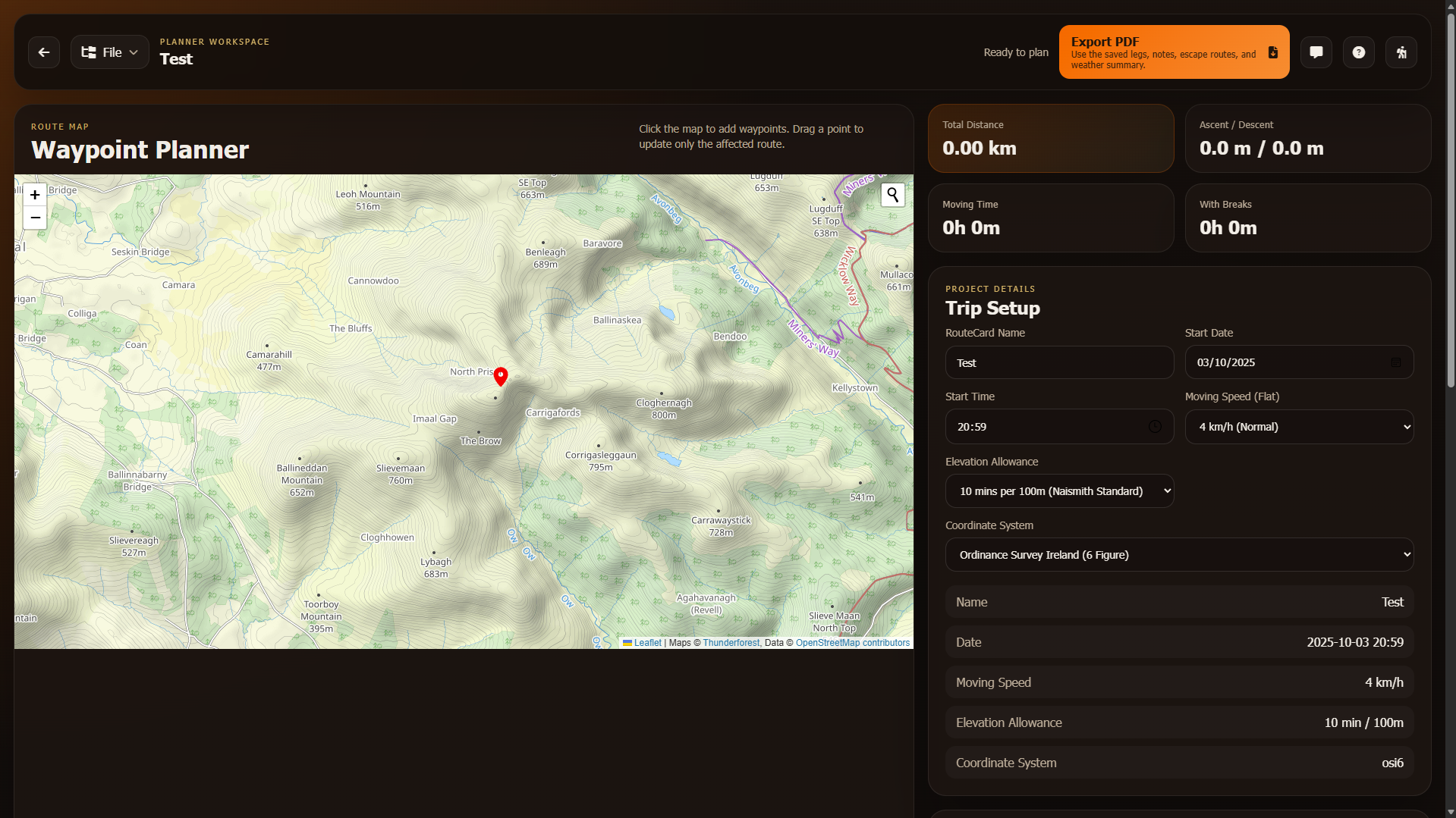 routecard map